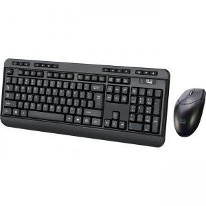 Adesso Antimicrobial Wireless Desktop Keyboard and Mouse WKB-1320CB
