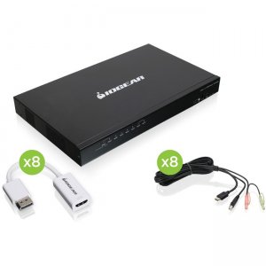 Iogear 8-Port USB PS/2 Combo HD DisplayPort KVM Kit GCS1808HDPKITU