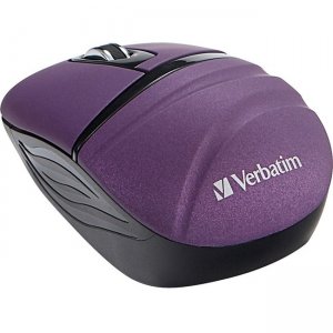 Verbatim Wireless Mini Travel Mouse, Commuter Series - Purple 70707
