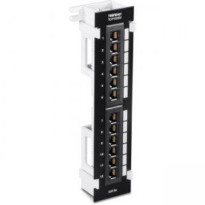 TRENDnet 12-Port Cat5e Unshielded Wall Mount Patch Panel with Included 89D Bracket TC-P12C5V