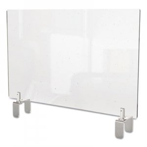 Ghent Clear Partition Extender with Attached Clamp, 36 x 3.88 x 30, Thermoplastic Sheeting GHEPEC3036A PEC3036-A