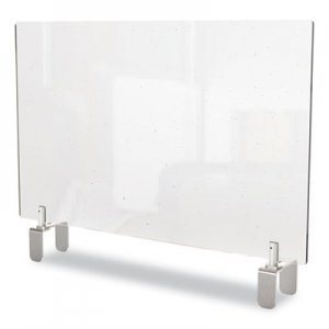 Ghent Clear Partition Extender with Attached Clamp, 29 x 3.88 x 30, Thermoplastic Sheeting GHEPEC3029A PEC3029-A