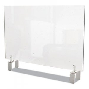 Ghent Clear Partition Extender with Attached Clamp, 42 x 3.88 x 24, Thermoplastic Sheeting GHEPEC2442A PEC2442-A