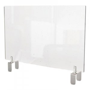Ghent Clear Partition Extender with Attached Clamp, 36 x 3.88 x 24, Thermoplastic Sheeting GHEPEC2436A PEC2436-A
