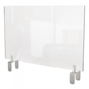 Ghent Clear Partition Extender with Attached Clamp, 29 x 3.88 x 18, Thermoplastic Sheeting GHEPEC1829A PEC1829-A