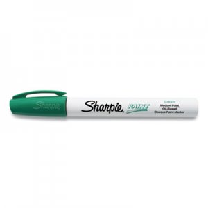 Sharpie Permanent Paint Marker, Medium Bullet Tip, Green, 12/Pack SAN2107620 2107620