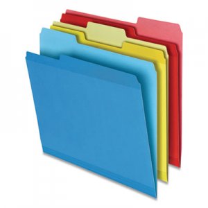 Pendaflex Poly Reinforced File Folder, 1/3-Cut Tabs, Letter Size, Assorted, 100/Pack PFX86219 86219