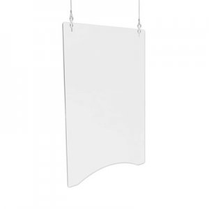 deflecto Hanging Barrier, 23.75" x 35.75", Acrylic, Clear, 2/Carton DEFPBCHA2436 PBCHA2436
