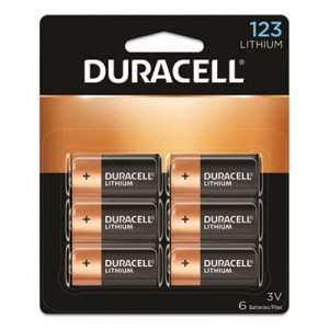 Duracell Specialty High-Power Lithium Batteries, 123, 3 V, 6/Pack DURDL123AB6PK DL123AB6PK