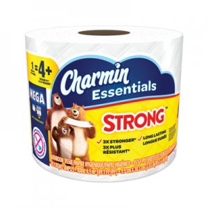 Charmin Essentials Strong Bathroom Tissue, Septic Safe, 1-Ply, White, 4 x 3.92, 451/Roll, 36 Individually Wrapped Rolls
