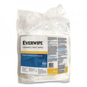 Legacy Everwipe Disinfectant Wipes, 6 x 8, 800/Bag, 4 Bags/Carton LEY110100 10100