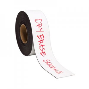 U Brands Dry Erase Magnetic Tape Roll, 2" x 50 ft, White, 1/Roll UBRFM2118 5151U00-03