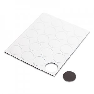 U Brands Heavy-Duty Board Magnets, Circles, White, 0.75", 24/Pack UBRFM1618 5147U0-120