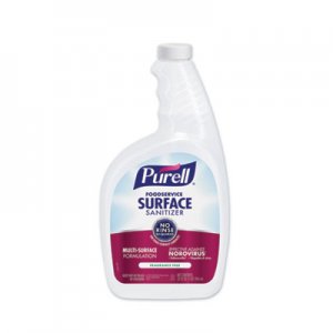 PURELL Foodservice Surface Sanitizer, Fragrance Free, Capped Bottle with Spray Trigger, 6 Bottles and 2 Spray Triggers/Carton GOJ334106CT 3341