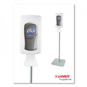 Dial FIT Touch Free Dispenser Floor Stand, 15.7 x 15.7 x 58.3, White DIA09495EA 09495EA