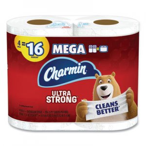 Charmin Ultra Strong Bathroom Tissue, Septic Safe, 2-Ply, 4 x 3.92, White, 264 Sheet/Roll, 4/Pack PGC61134PK