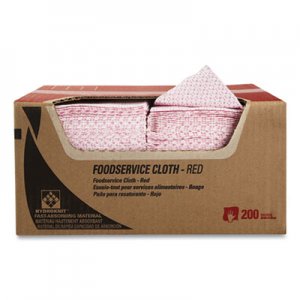 WypAll Foodservice Cloths, 12.5 x 23.5, Red, 200/Carton KCC51639 51639