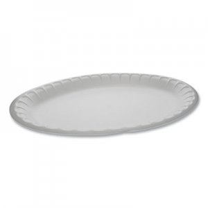 Pactiv Unlaminated Foam Dinnerware, Platter, Oval, 11.5 x 8.5, White, 500/Carton PCTYTH100430000 YTH100430000