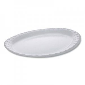 Pactiv Laminated Foam Dinnerware, Platter, Oval, 11.5 x 8.5, White, 500/Carton PCTYTK100430000 YTK100430000