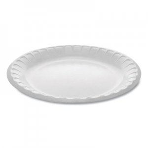 Pactiv Laminated Foam Dinnerware, Plate, 8.88" Diameter, White, 500/Carton PCTYTK100090000 YTK100090000