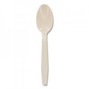 Pactiv EarthChoice PSM Cutlery, Heavyweight, Spoon, 5.88", Tan, 1,000/Carton PCTYPSMSTEC YPSMSTEC