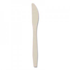 Pactiv EarthChoice PSM Cutlery, Heavyweight, Knife, 7.5", Tan, 1,000/Carton PCTYPSMKTEC YPSMKTEC