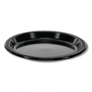 Pactiv Prairieware OPS Dinnerware, Plate, 8.88" Diameter, Black, 400/Carton PCTYPI9E YPI9E