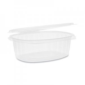 Pactiv EarthChoice PET Hinged Lid Deli Container, 48 oz, 8.88 x 7.25 x 2.94, Clear, 190/Carton