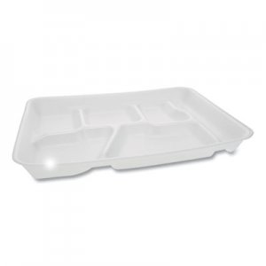 Pactiv Lightweight Foam School Trays, 6-Compartment, 8.5 x 11.5 x 1.25, White, 500/Carton PCT0TH10601SGBX 0TH10601SGBX