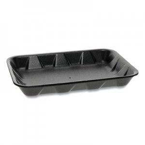 Pactiv Supermarket Tray, #4D1, 9.5 x 7 x 1.25, Black, 500/Carton PCT0TFB04D10000 0TFB04D10000