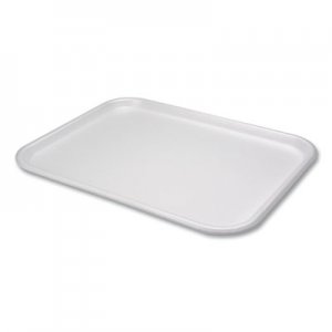 Pactiv Supermarket Tray, #1216, 16.25 x 12.63 x 0.63, White, 100/Carton PCT0TF112160000 0TF112160000