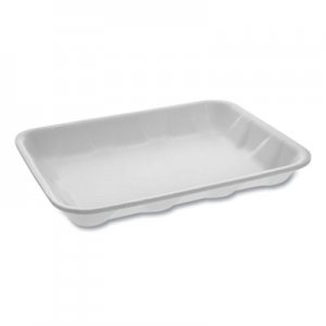 Pactiv Meat Tray, #4D, 9.5 x 7 x 1.25, White, 500/Carton PCT0TF104D10000 0TF104D10000