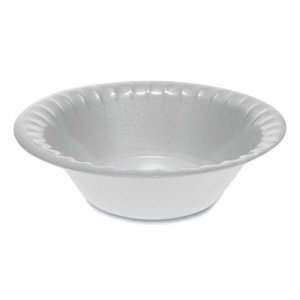 Pactiv Laminated Foam Dinnerware, Bowl, 12 oz, 6" Diameter, White, 1,000/Carton PCTYTK100120000 YTK100120000