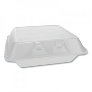 Pactiv SmartLock Foam Hinged Containers, Large, 9 x 9.13 x 3.25, White, 150/Carton PCTYHLW09010000 YHLW09010000
