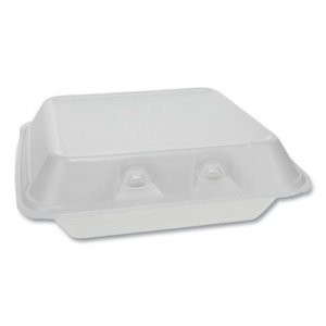 Pactiv SmartLock Foam Hinged Containers, Small, 7.5 x 8 x 2.63, White, 150/Carton PCTYHLW07010000 YHLW07010000