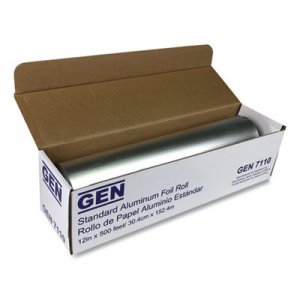 GEN Standard Aluminum Foil Roll, 12" x 500 ft, 6/Carton GEN7110CT 7110CT