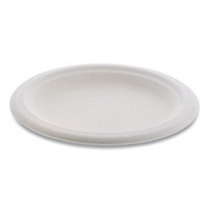 Pactiv EarthChoice Compostable Fiber-Blend Bagasse Dinnerware, Plate, 6" Diameter, Natural, 1,000/Carton PCTMC500060001 MC500060001