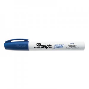 Sharpie Permanent Paint Marker, Medium Bullet Tip, Blue, Dozen SAN2107624 2107624