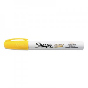Sharpie Permanent Paint Marker, Medium Bullet Tip, Yellow, Dozen SAN2107619 2107619