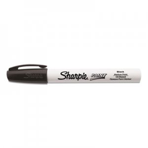 Sharpie Permanent Paint Marker, Medium Bullet Tip, Black, Dozen SAN2107615 2107615