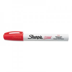 Sharpie Permanent Paint Marker, Medium Bullet Tip, Red, Dozen SAN2107613 2107613