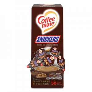 Coffee mate Liquid Coffee Creamer, Snickers, 0.38 oz Mini Cups, 50 Cups/Box NES61425BX 61425