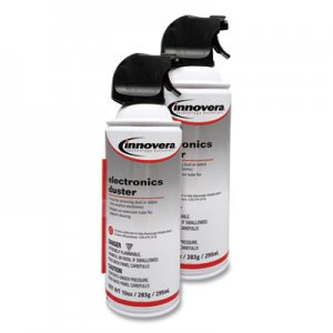 Innovera Compressed Air Duster Cleaner, 10 oz Can, 2/Pack IVR10012