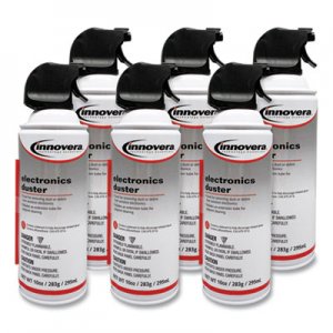 Innovera Compressed Air Duster Cleaner, 10 oz Can, 6/Pack IVR10016