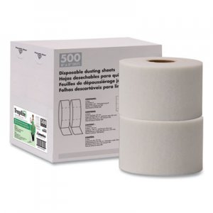 Boardwalk TrapEze Disposable Dusting Sheets, 5" x 125 ft, White, 250 Sheets/Roll, 2 Rolls/Carton BWK582505 582505