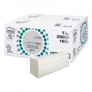 Papernet DissolveTech Paper Towel, 5.3" x 8", White, 16 Packs/Carton SOD410338 410338