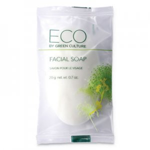 Eco By Green Culture Facial Soap Bar, Clean Scent, 0.71 oz Pack, 500/Carton OGFSPEGCFL SP-EGC-FL
