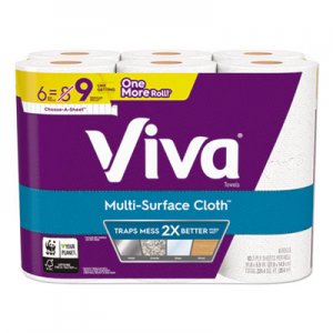 Viva Multi-Surface Cloth Choose-A-Sheet Kitchen Roll Paper Towels 1-Ply, 11 x 5.9, White, 83/Roll