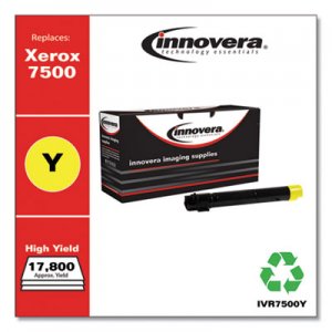 Innovera Remanufactured Yellow High-Yield Toner, Replacement for Xerox 106R01438, 17,800 Page-Yield IVR7500Y