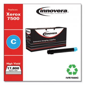 Innovera Remanufactured Cyan High-Yield Toner, Replacement for Xerox 106R01436, 17,800 Page-Yield IVR7500C